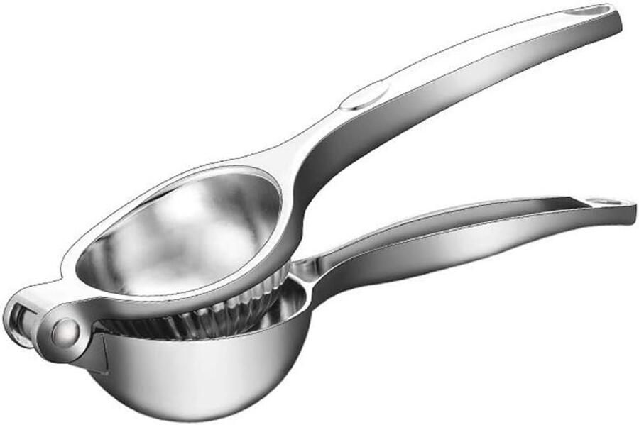 Citroen Pers Handige Citrusknijper Verse Sapjes Maken Vaatwasmachinebestendig Materiaal Ergonomisch Ontwerp Zilverkleurig