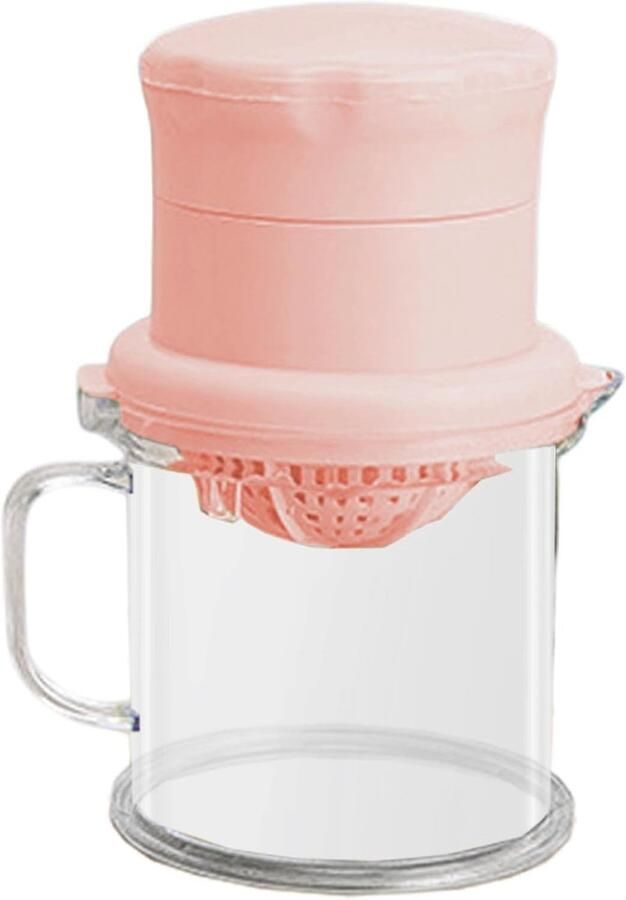 Citroenpers Glas Handpers Sap Citrus Sappen Maken Met Ingebouwd Zeefje 15 cm Hoog Roze