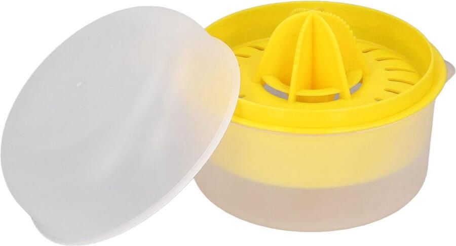 Citroenpers Sapcentrifuge Dooierafscheider Fruit Sappen Maken 2-in-1 Ontwerp 13x13x11 cm Wit