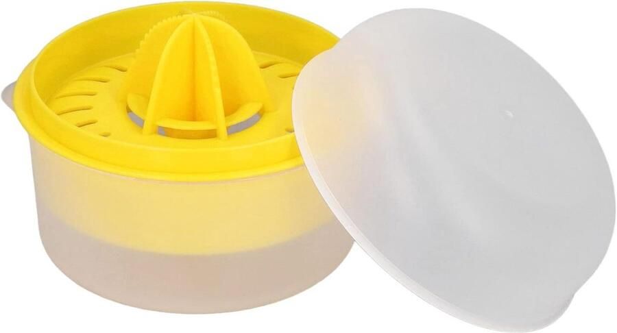 Citroenpers Sapcentrifuge Handpers Dooierafscheider Vruchtensap Maken 2-in-1 Ontwerp 13 x 13 x 11 cm Wit