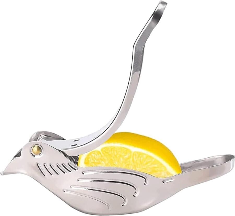 Citroenpers Vogel Citruspers Limoen Cocktails Maken Uniek Vogel Design 15 x 10 x 5 cm Zilver