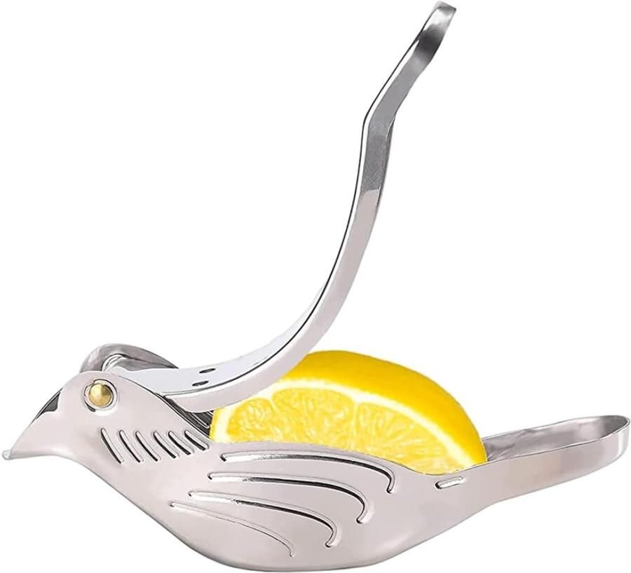 Citroenpers Vogel Lime Juicer Handpers Cocktails Maken Speels Vogelontwerp 15x10x5cm Zilver