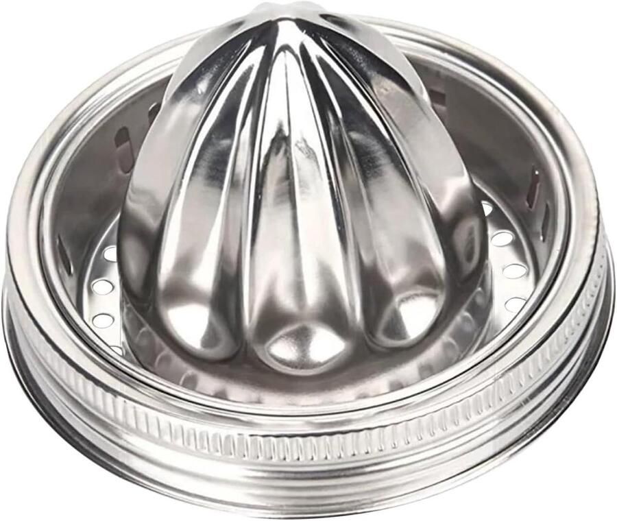Citruspers Deksel Sap Pers Verse Drankjes Maken Roestvrij Staal 8.6 x 6.5 cm Zilver