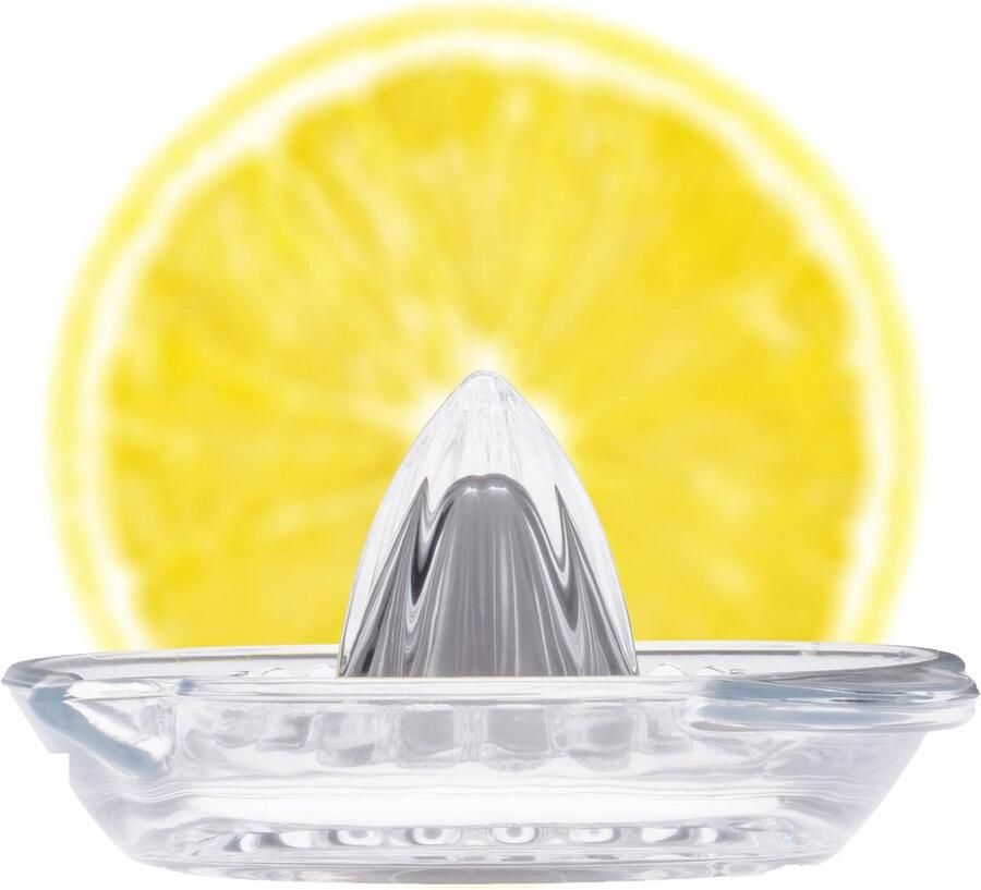 Citruspers Glas Sap Maker Verse Sap Maken Met Schenktuit 14 x 14 x 6 cm Transparant - Foto 1