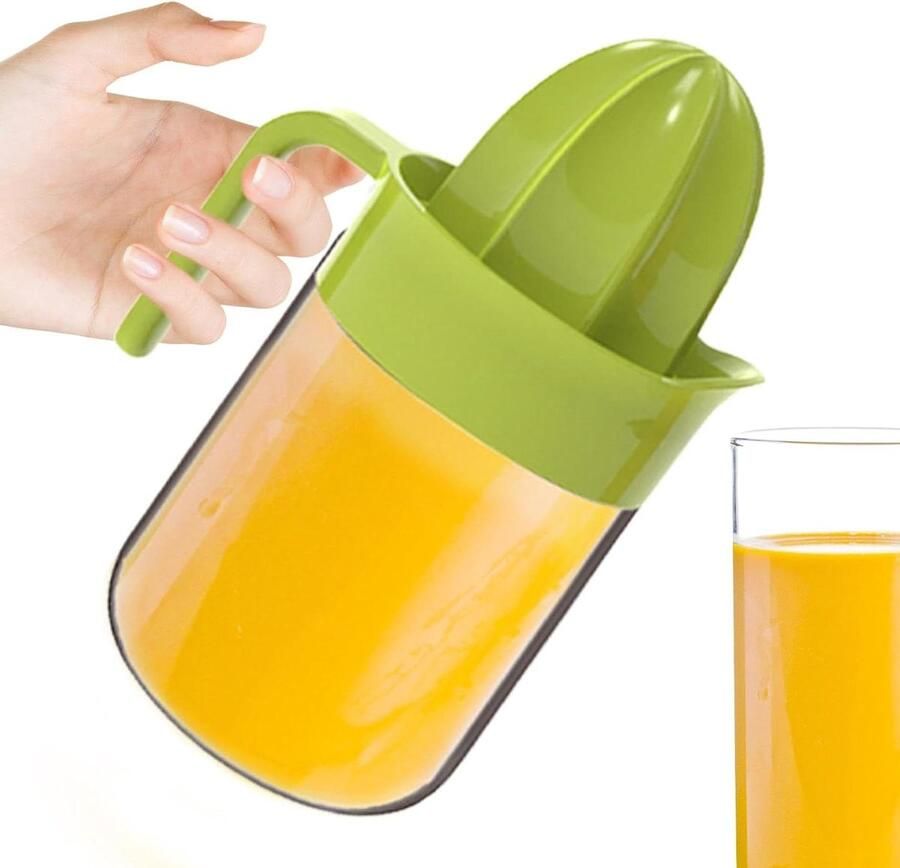 Citruspers Handmatig Sapcentrifuge Keuken Vers Sap Maken Robuust Glasontwerp 20 x 11 x 20 cm Groen
