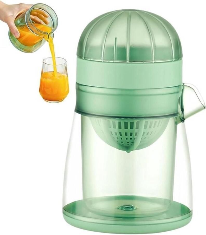 Citruspers Handpers Sapcentrifuge Vers Sap Maken Tweerichtingskop 400 ml Transparant