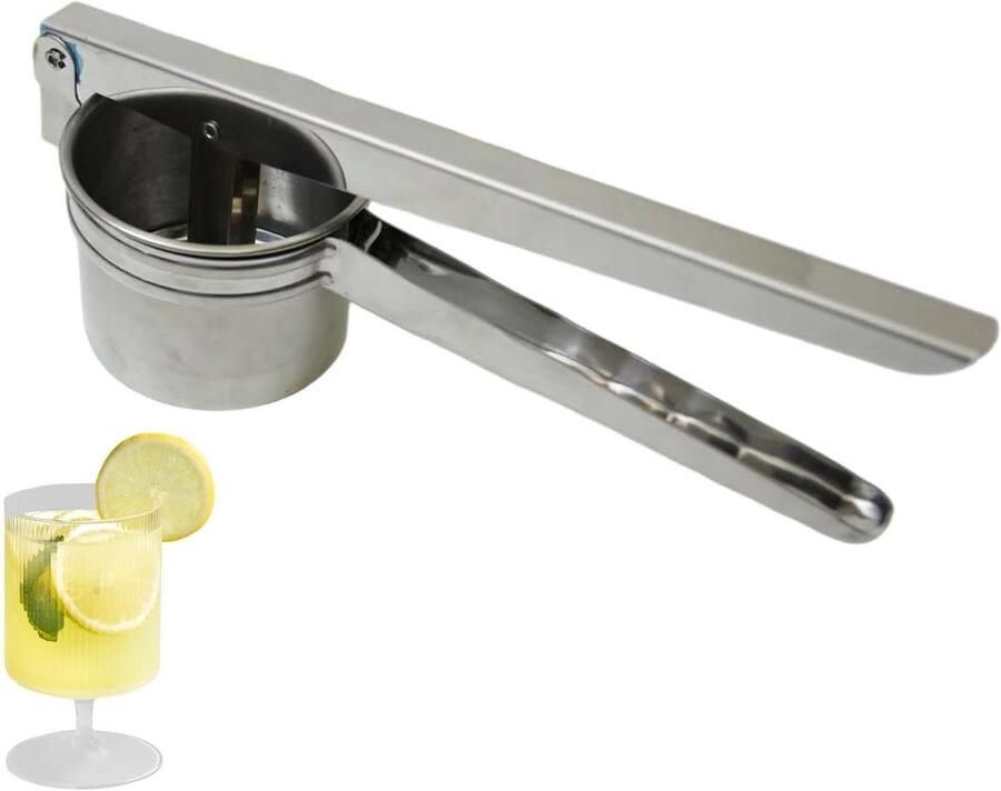 Citruspers Handpers Vruchten Sap Extraheren Dubbelfunctioneel Ontwerp 27.5 cm Zilverkleurig