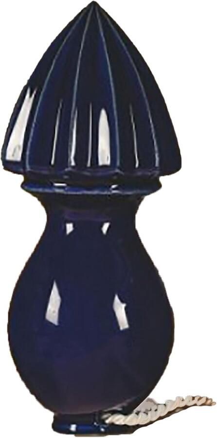 Citruspers Keramiek Handpers Vruchten Verse Sapjes Maken Vaatwasmachinebestendig Ophangkoord 14cm Hoog 6cm Diameter Kobaltblauw