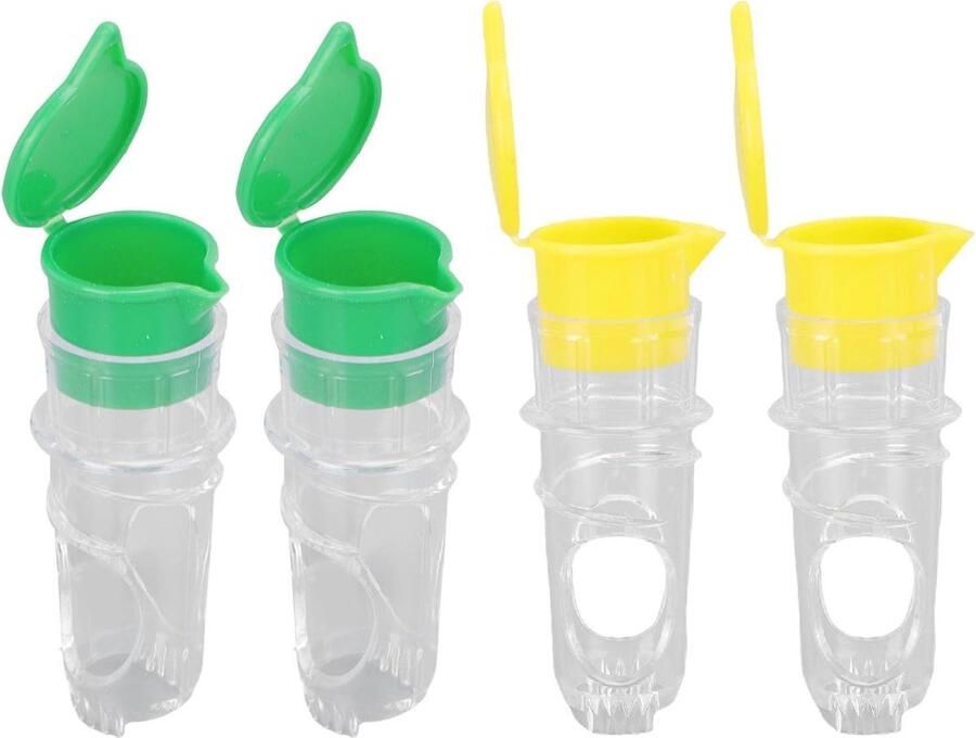 Citruspers Limoenpers Sapcentrifuge Vers Sap Maken Geavanceerd Filterontwerp 4 Stuks Geel en Groen