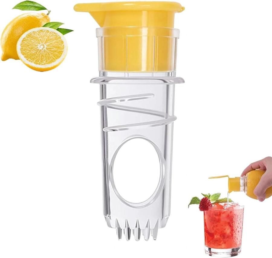 Citruspers Limoenpers Vers Sap Maken Geïntegreerd Filter 37x37x77 mm Geel