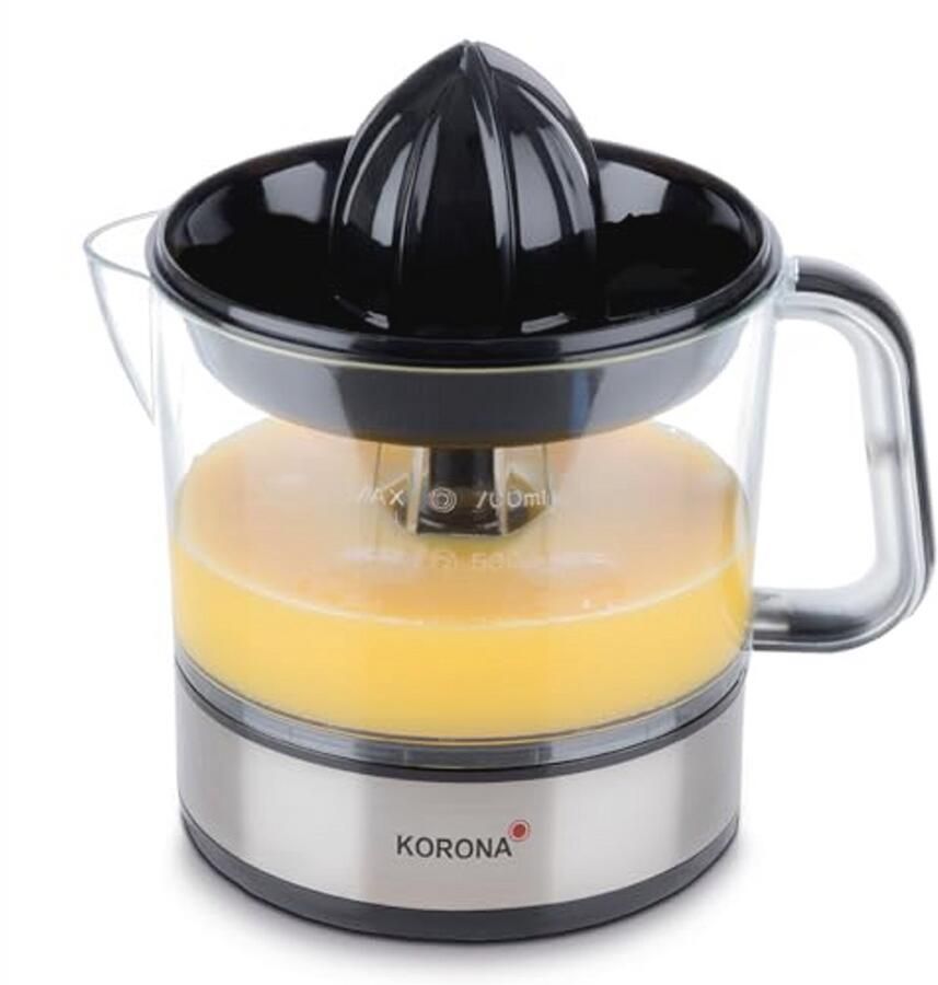 Citruspers met 0 7 liter capaciteit en 2 maten perskegels Roestvrij staal 40 watt - Foto 2