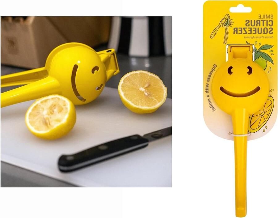 Citruspers met Handvat Citrus Squeezer Gezonde Drankjes Maken Vriendelijk Design 22 cm Zilver