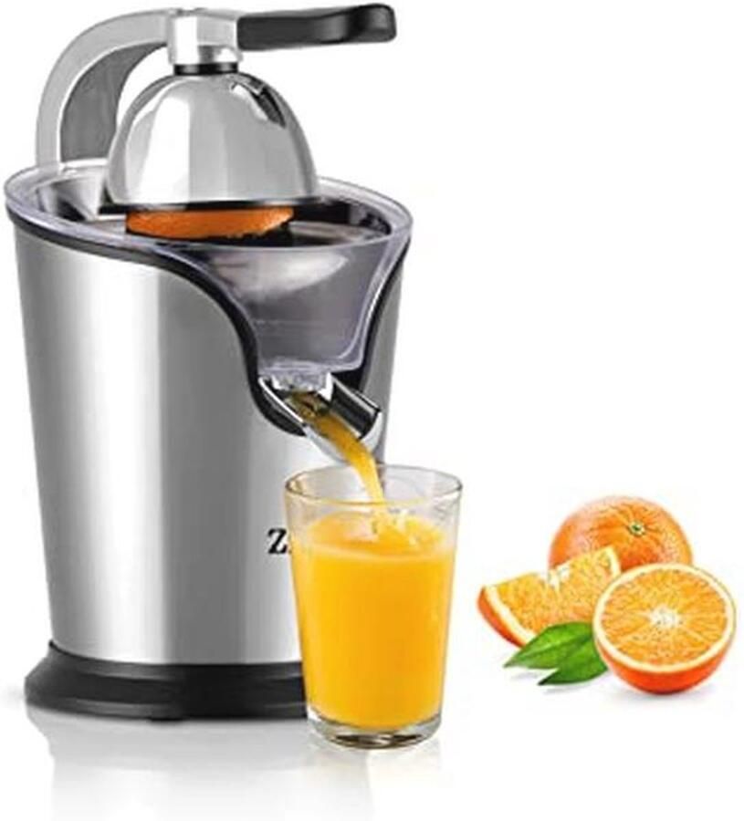 Citruspers met krachtige hefboom en druppelstop 1 liter BPA-vrij stil 2 snelheden 500 watt