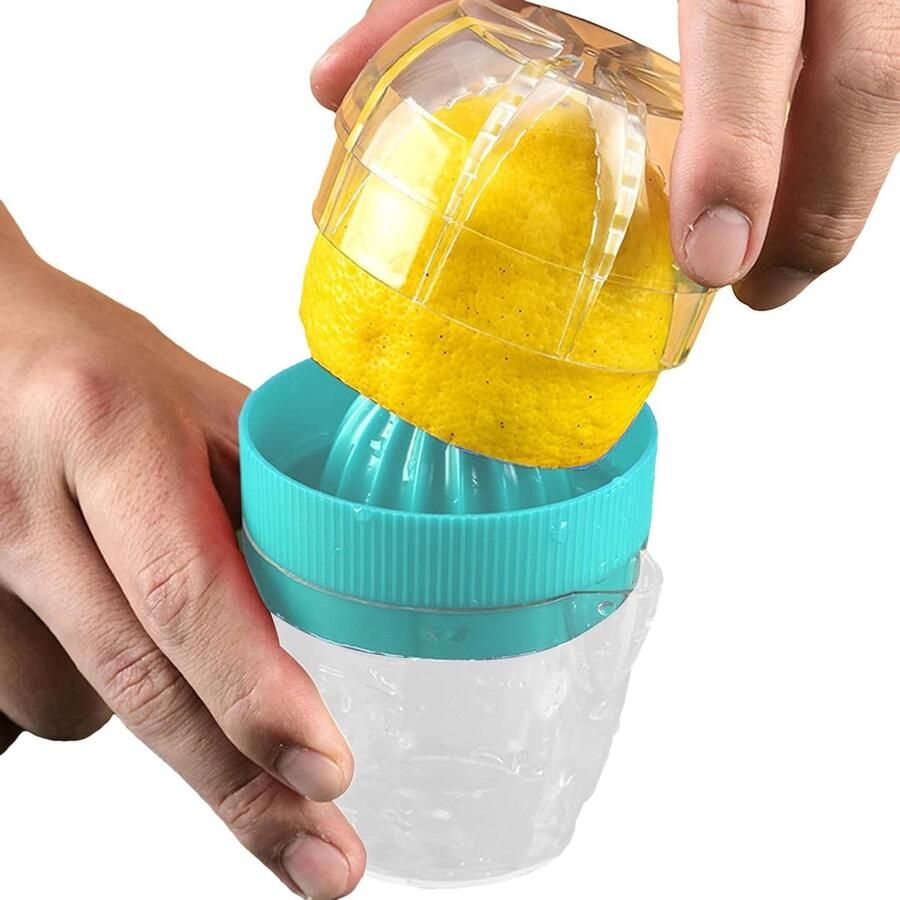 Citruspers met Maatbeker Citroenpers Sapcentrifuge Sap Maken V-vormige Uitloop 20 x 5 x 5 cm Blauw
