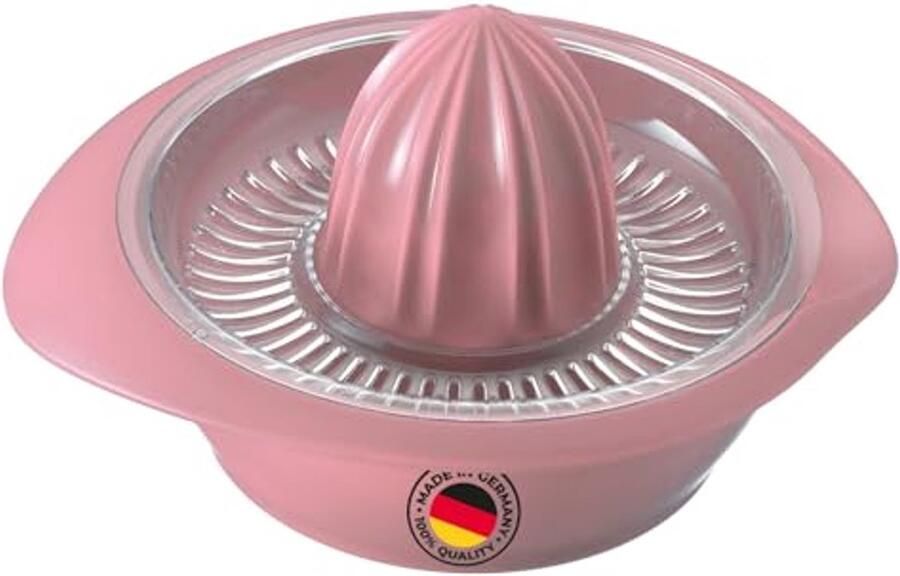 Citruspers met Sapreservoir 0 5L Kunststof Roze Ideaal voor Sinaasappel en Citroensap