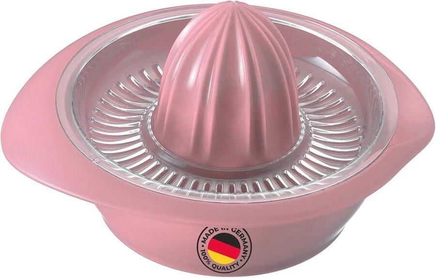 Citruspers met Sapreservoir 0 5L Kunststof Roze Ideaal voor Sinaasappel en Citroensap