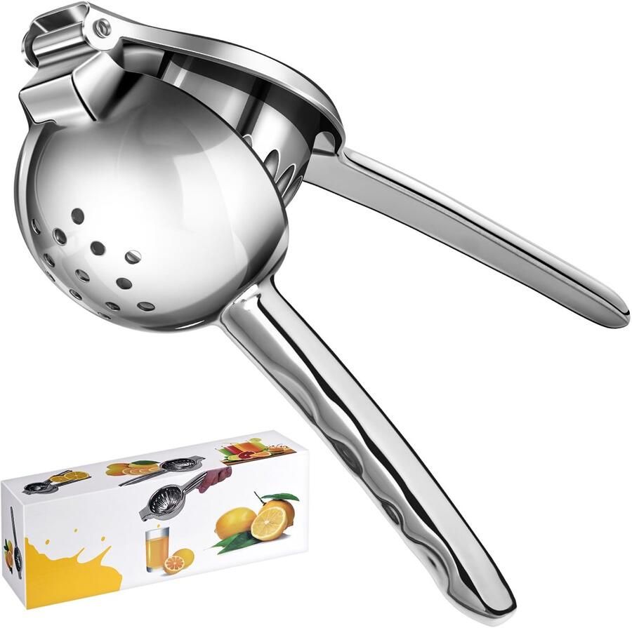 Citruspers roestvrij staal handpers robuuste citruspers handmatige citroenpers voor keuken cocktails bars vaatwasmachinebestendig