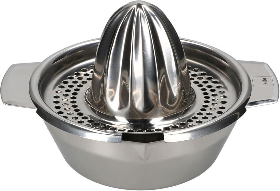 Citruspers Sap Pers Verse Sappen Maken Met Schenktuit 13.5 cm Diameter Zilverkleurig