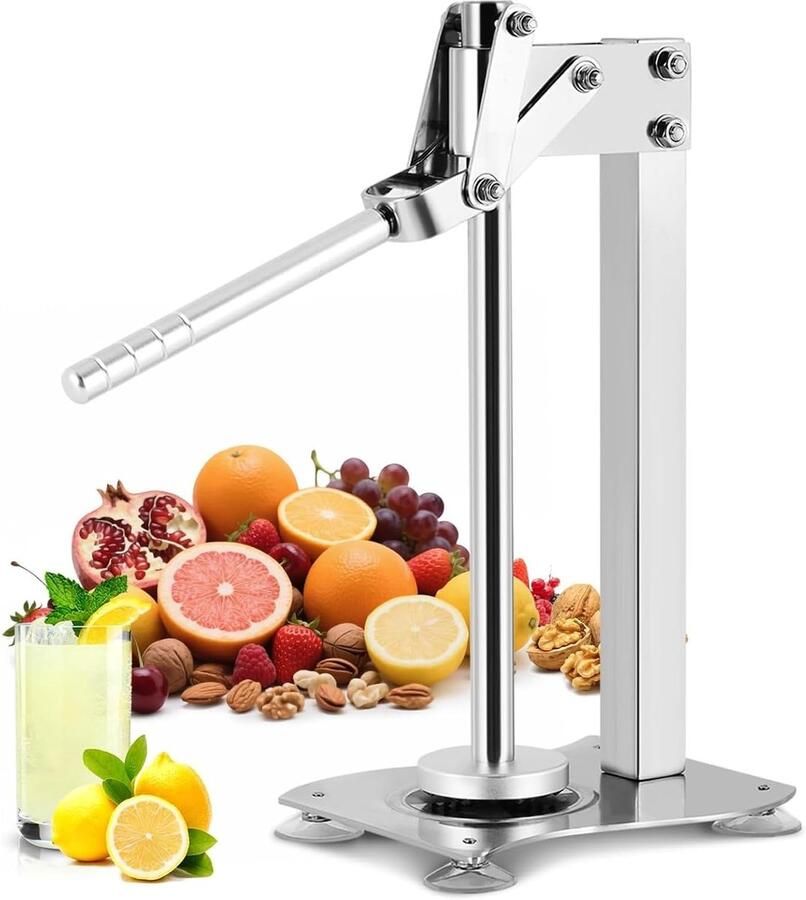 Citruspers Sapcentrifuge Fruitpers Sap Maken Heavy Duty RVS Tafelmodel Zilver