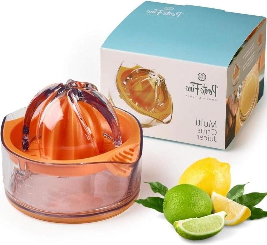 Citruspers Sapcentrifuge Keuken Sap Extraheren Ruimtebesparend Ontwerp 1 Kop Capaciteit Oranje