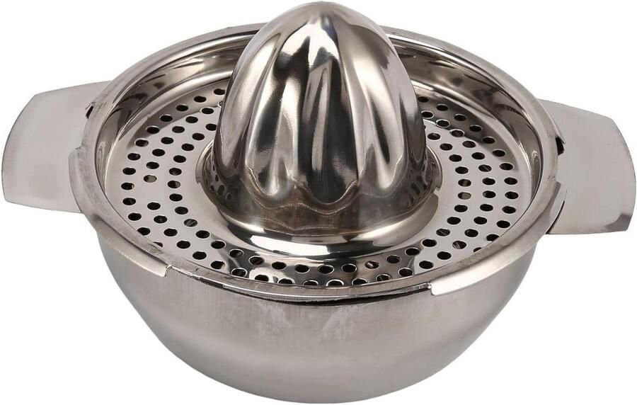 Citruspers Sapcentrifuge Vers sap maken Roestvrijstalen pers 17 cm Zilver
