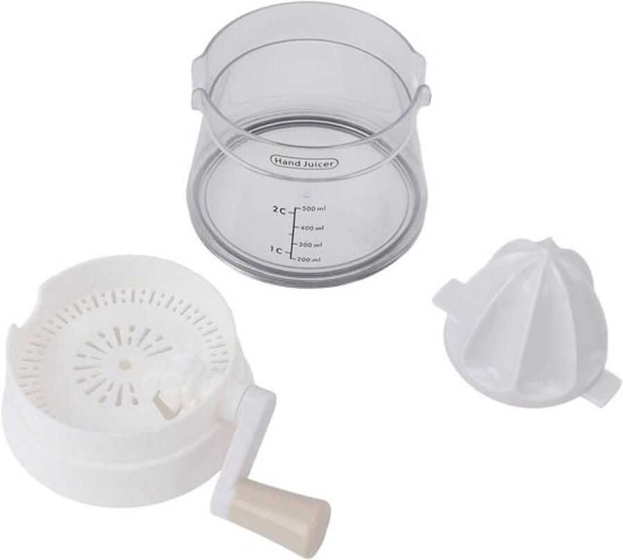 Citruspers Set Fruit Squeezer Verse Sapjes Maken Handmatig Roterend Ontwerp 18x14x13 cm Wit