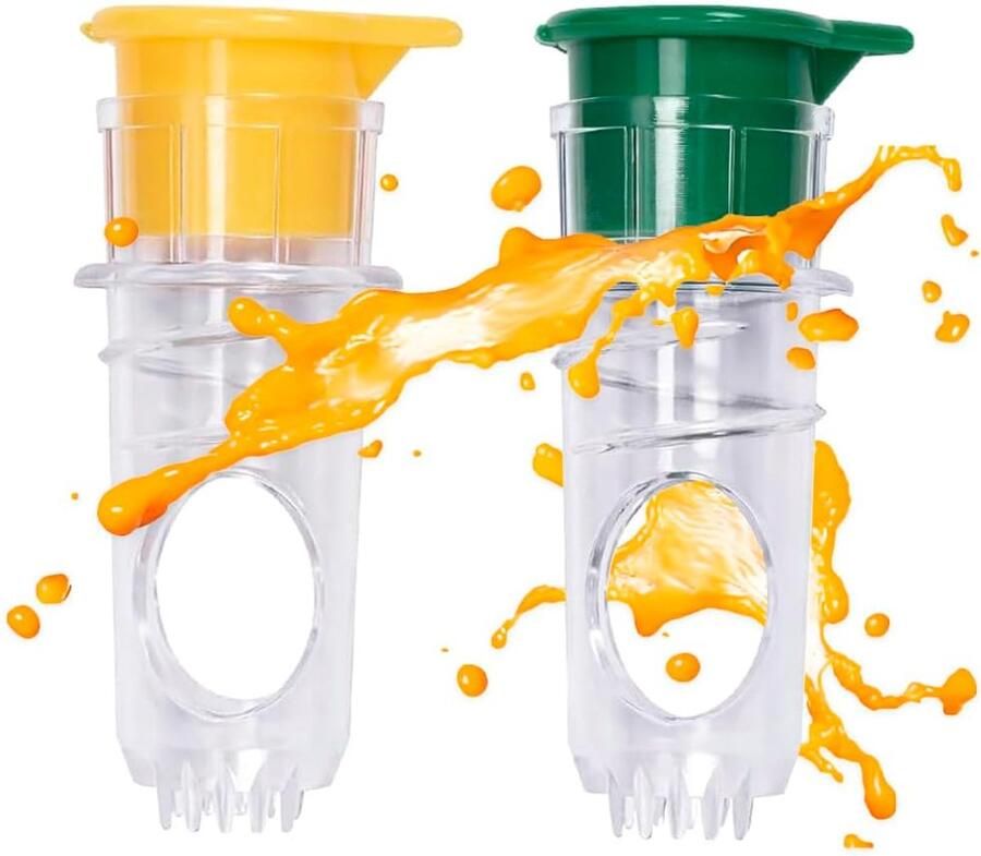Citruspers Set Handige Keuken Gadget Vers Sap Maken Compact Lichtgewicht 8cm x 4cm Groen Geel