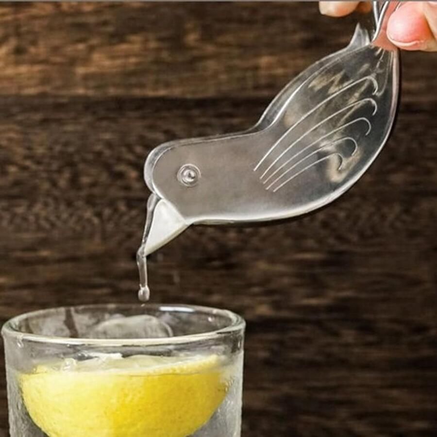 Citruspers Vogelvorm Citroenpers Handig Sap Extraheren Roestvrij Staal 11.5 cm Zilver