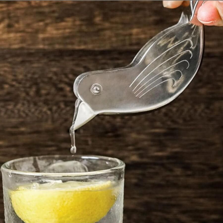 Citruspers Vogelvorm Citroenpers Handig Sap Extraheren Roestvrij Staal 11.5 cm Zilver