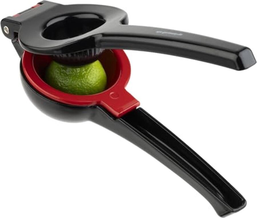 Citruspers voor Citroenen en Limoenen 21 cm Voedselveilig en Vaatwasmachinebestendig Zwart Rood