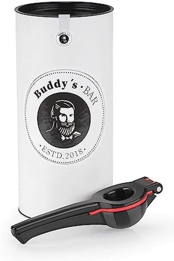 Citruspers voor Citroenen en Limoenen 21 cm Voedselveilig en Vaatwasmachinebestendig Zwart Rood - Foto 2