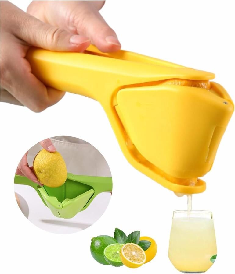 Citruspers: Zeer efficiënt gebruiksvriendelijk en extreem robuust. Deze multifunctionele pers is geschikt voor citroenen limoenen en andere citrusvruchten en ook voor het persen van sap uit citroenen limoenen mandarijnen en sinaasappels (geel)