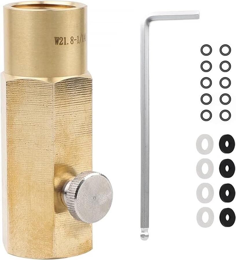 CO2 Cilinder Adapter Set – Regelaar Naar CO2-Fles Aansluitset Vuladapter Voor Cilinders Geschikt Voor CO2-Overdracht En Vulsystemen