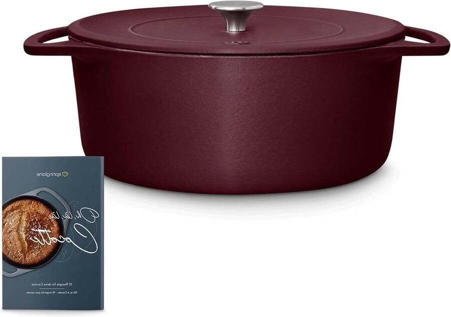 Cocotte with Lid Clara 28 cm 6 L Cast Iron Oven Safe Casserole Made of Stainless Steel Enamelled Stew Pan Stew Pan Induction