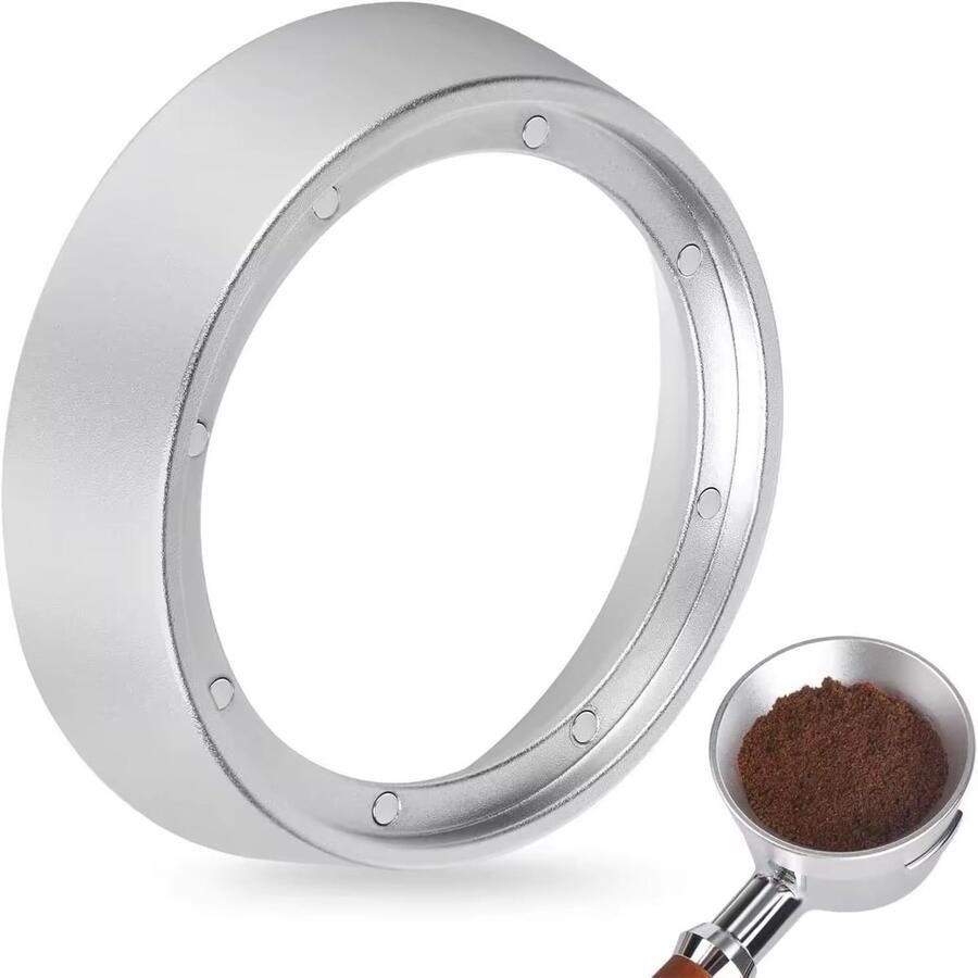 Coffee dispensing ring 54 mm met 8 magnetische contacten ideaal voor koffiepoeder en accessoires geschikt voor 54 mm zeefhouder niet compatibel met geïntegreerde espresso machines