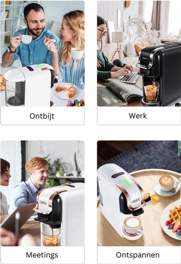 Coffee Machine Nespresso Koffiemachine Espresso Maker ijskoffie 5 in 1 Wit - Foto 2