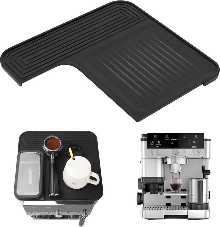 Coffee Maker Silicone Mat for Coffee Maker Black Coffee Maker Accessories Barista Silicone Compatible with Ninja ShopVlot
