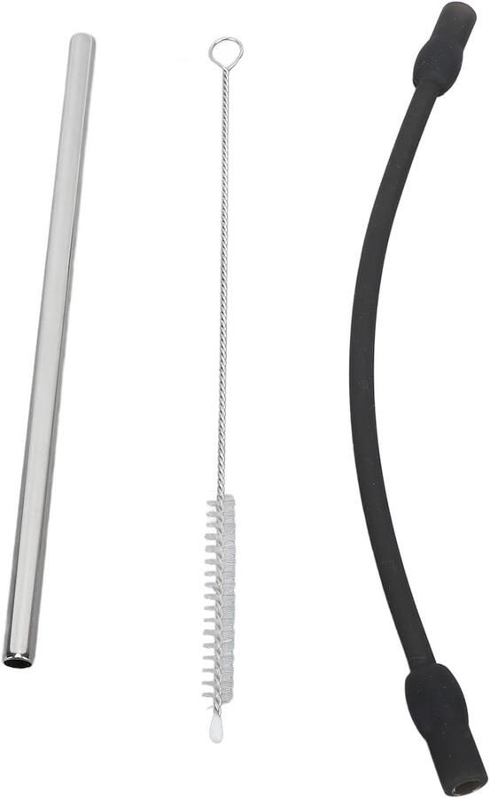 Coffee Maker Vervangslang RVS Siliconen Melk Slang met Schoonmaakborstel Melkopschuimer Koffiezetapparaat Accessoires