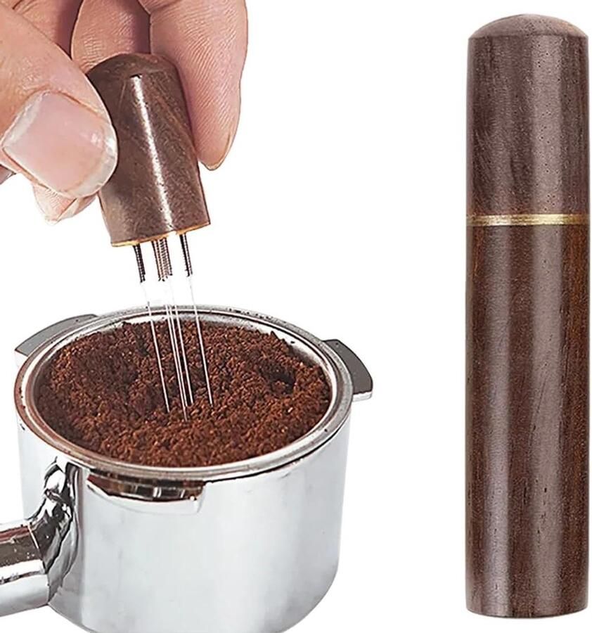Coffee Needle Dispenser voor Espresso en Moka Koffie 5 Fijne Naalden van 0.4 mm voor Perfecte Extractie