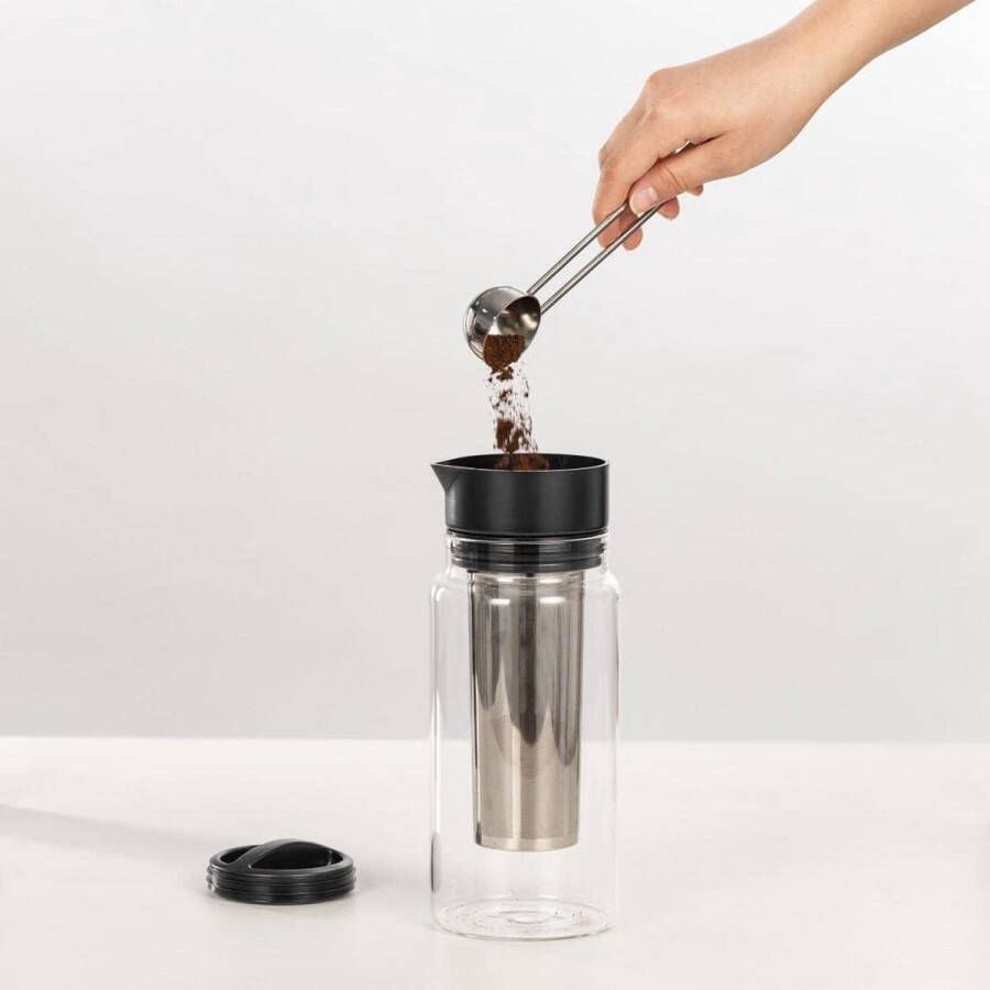 Cold Brew Koffiezetapparaat 2-in-1 koffiemachine en theemaker 1 l koud brouwglas ij koffie tricolate brewer