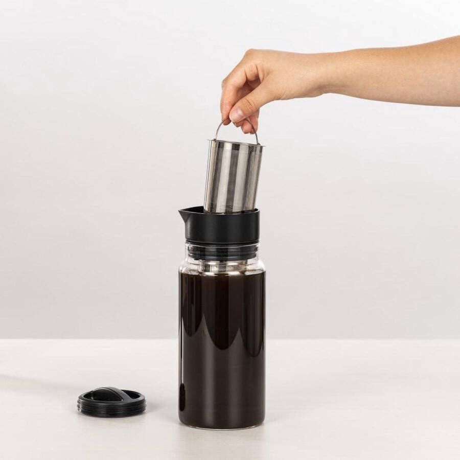 Cold Brew Koffiezetapparaat 2-in-1 koffiemachine koud gezet theemaker cold brew fles 1 l ijskoffie tricolate brewer koffiemakers