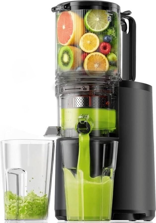 Cold Press Juicer 14cm 250W Slow Chewing Technologie Hoge Sapopbrengst Makkelijk Schoonmaken
