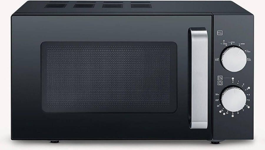 Combi magnetron Vrijstaand 800 Watt Verwarmen & Ontdooien Zwart RVS