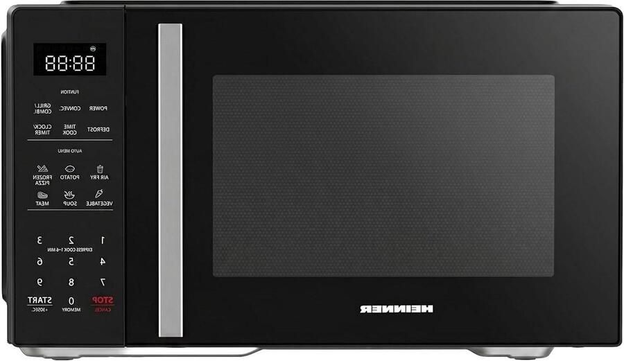 Combimagnetron met Grill Hetelucht Airfryer Snel Koken 4-in-1 Functie 23 Liter Zwart