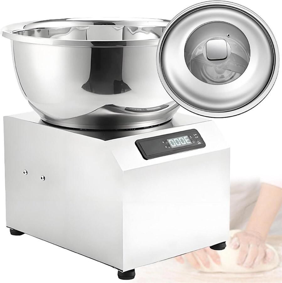 Commerciële Deegmixer Broodkneedmachine Keukenmachine Professioneel Bakken Afneembare Roestvrijstalen Kom 5 kg Zilver