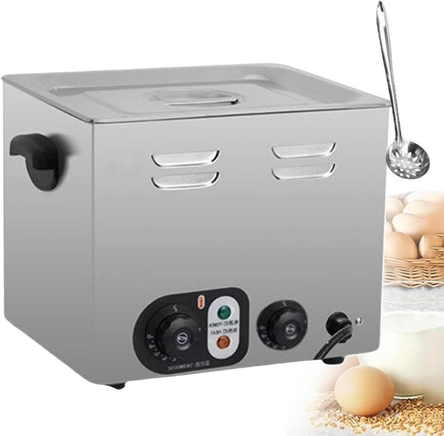 Commerciële Eierkoker Elektrische Koker Grote Keuken Instelbare Temperatuur 60 Eieren Zilverkleurig