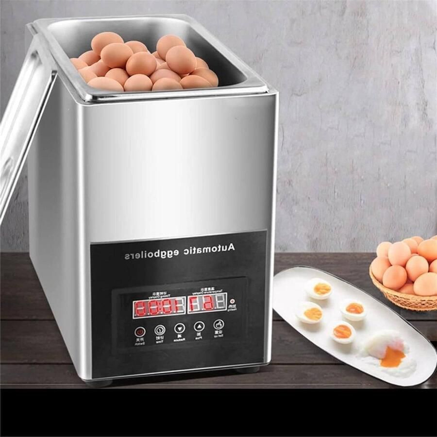 Commerciële Eierkoker Machine Zachtgekookte Eieren Maken Intelligent Temperatuurregeling 9 Liter Capaciteit Zilver