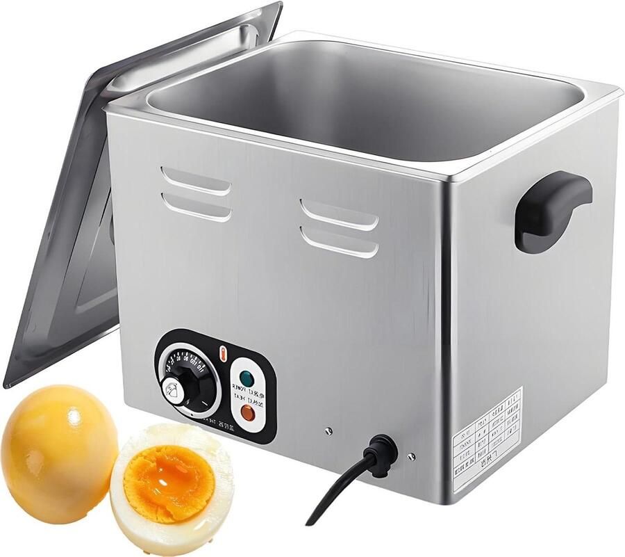 Commerciële Eierkoker met mand Grote hoeveelheden koken Instelbare temperatuur 45-60 eieren Standaard