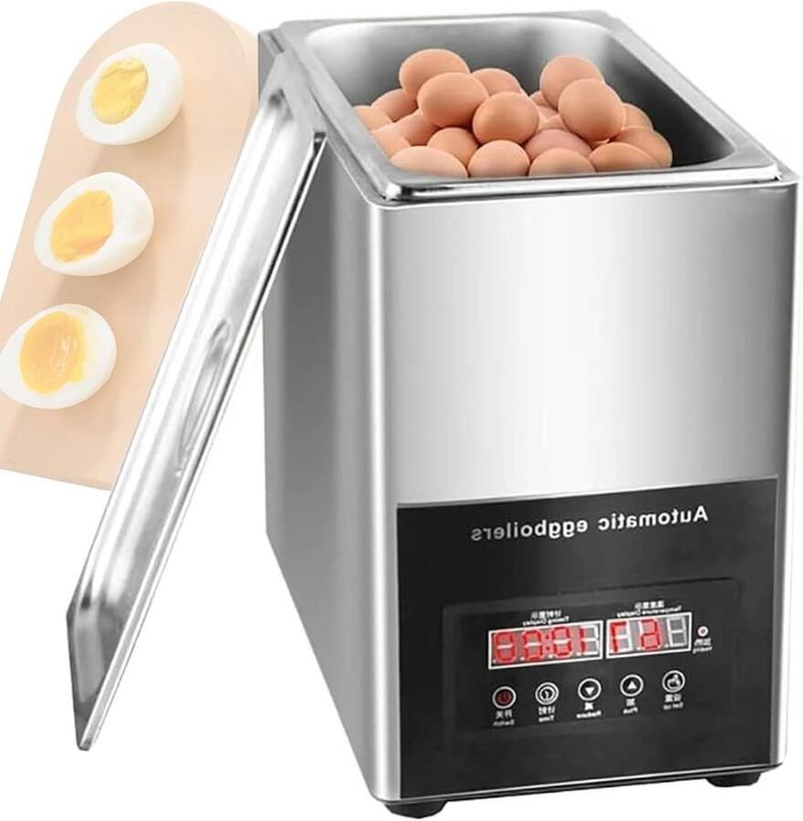 Commerciële Eierkoker Professionele Eierkoker Snel Eieren Koken Digitale Timer 9 Liter Zilver
