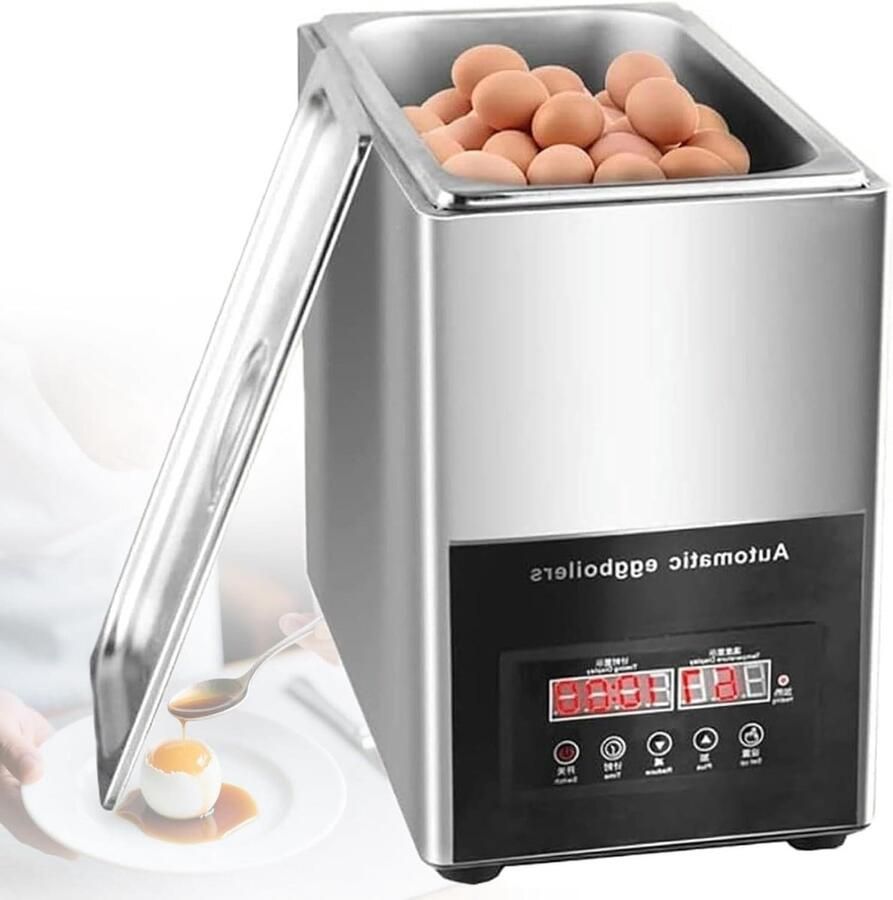 Commerciële Eierkoker Professionele Eierkoker Snel Eieren Koken Intelligente Temperatuurregeling 9 Liter Zilver
